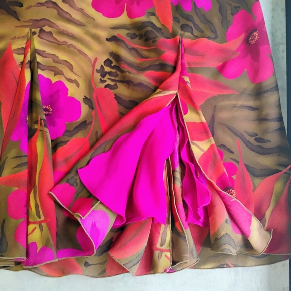 Versailles Y2K Floral Ruffle Skirts Womens Large Low Rise Fairy Animal Print - Picture 8 of 11